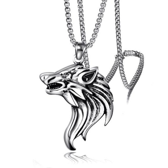 ❤️Viking wolf head fashion pendant necklace for women/men, N90201P182 - Picture 5 of 9